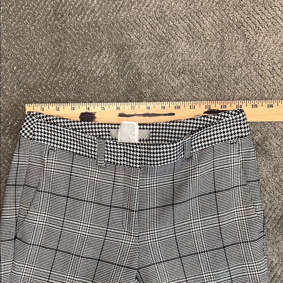 Marella Plaid Slim Ankle Pants Black White Houndstooth Stretch Trousers Sz 4 - Picture 9 of 13